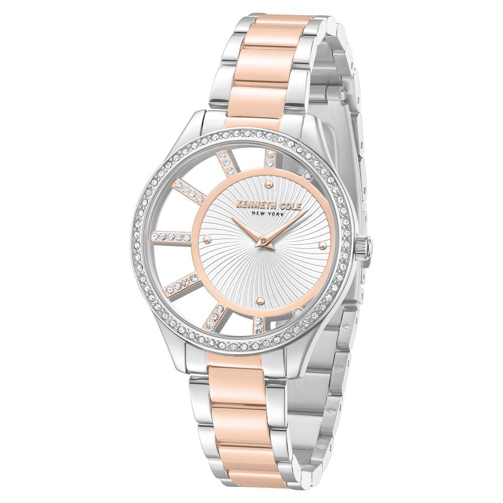 Kenneth Cole Quartz Analog Silver Dial Stainless Steel Strap Watch For Women KCWLG0061604LD