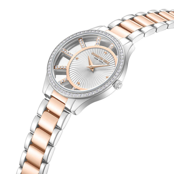 Kenneth Cole Quartz Analog Silver Dial Stainless Steel Strap Watch For Women KCWLG0061604LD