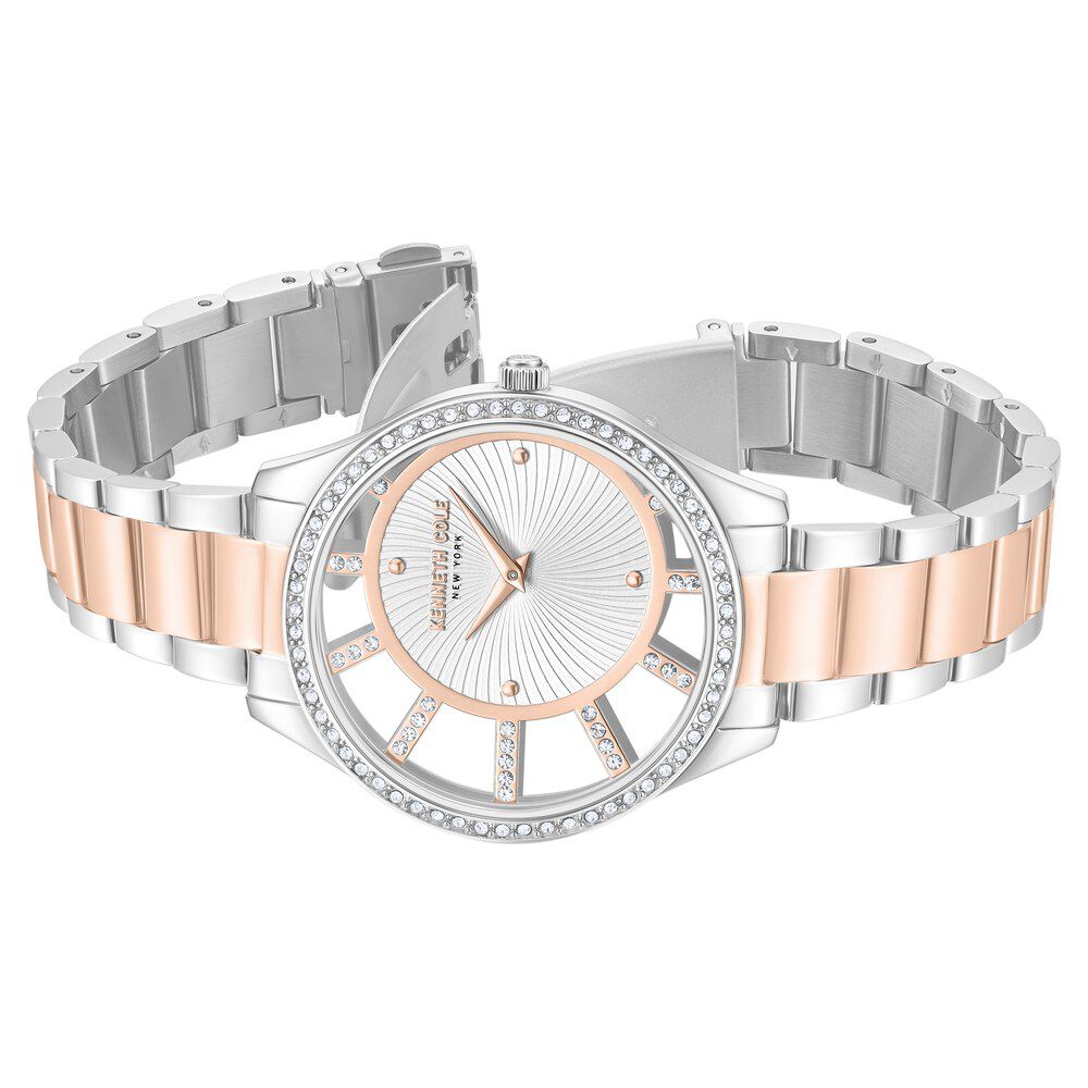 Kenneth Cole Quartz Analog Silver Dial Stainless Steel Strap Watch For Women KCWLG0061604LD