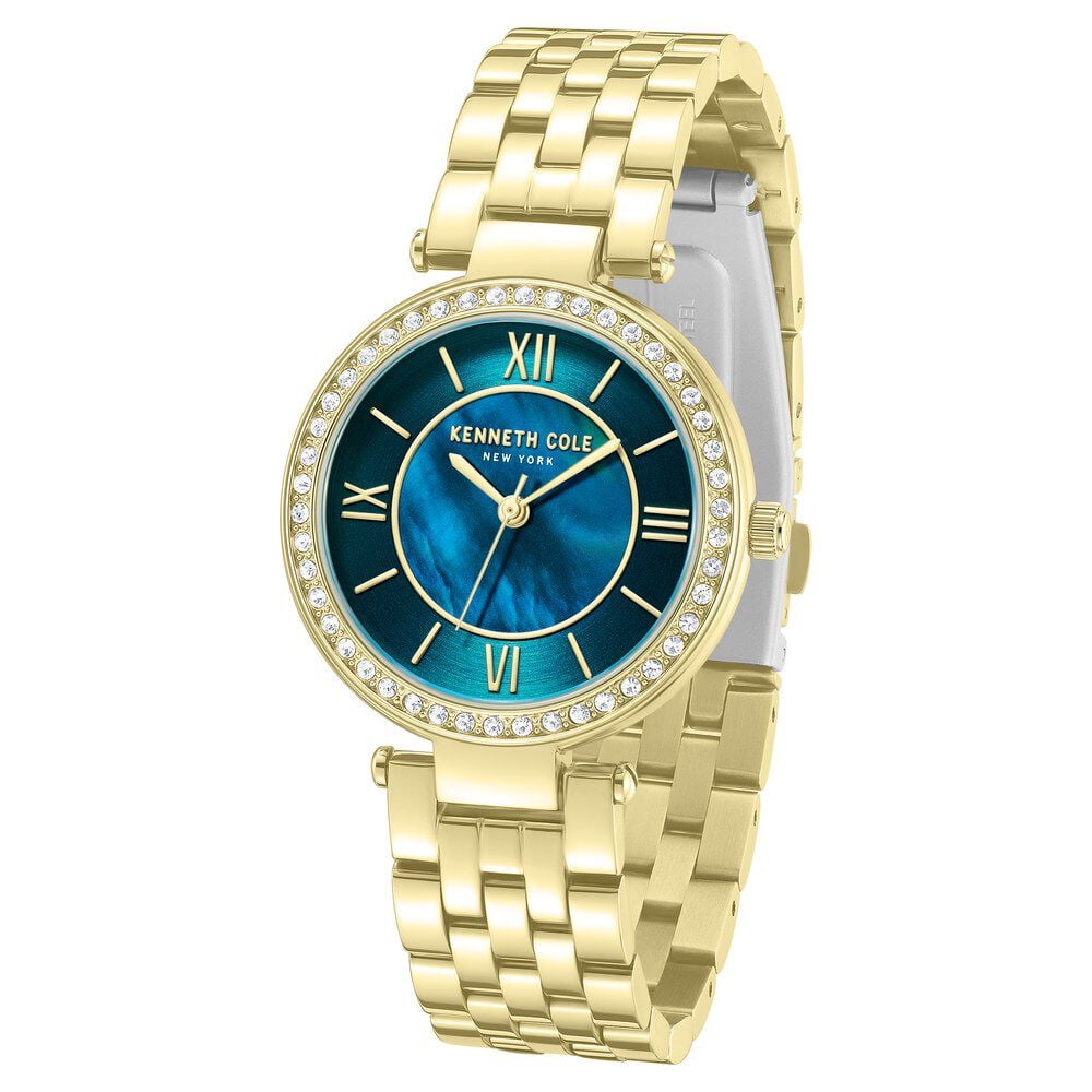 Kenneth Cole Quartz Analog Green Dial Stainless Steel Strap Watch For Women KCWLG0062202LD