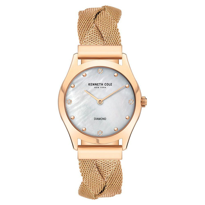 Kenneth Cole Quartz Analog Mother Of Pearl Dial Stainless Steel Strap Watch for Women NEKCWLG2105702LD