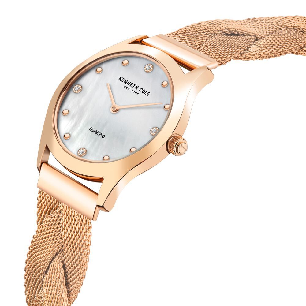 Kenneth Cole Quartz Analog Mother Of Pearl Dial Stainless Steel Strap Watch for Women NEKCWLG2105702LD
