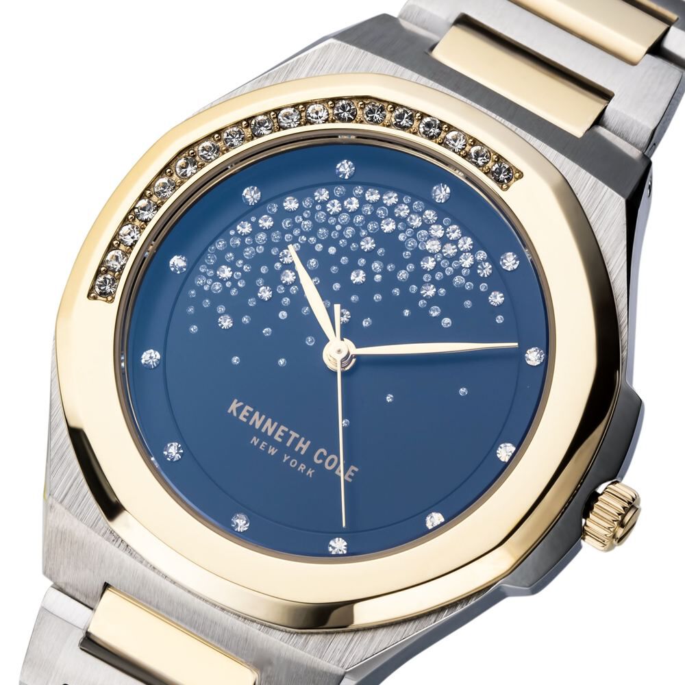 Kenneth Cole Quartz Analog Black Dial Stainless Steel Strap Watch For Women