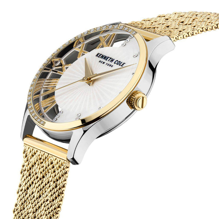 Kenneth Cole Quartz Analog Mother Of Pearl Dial Stainless Steel Strap Watch For Women