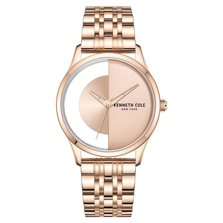 Kenneth Cole Quartz Analog Rose Gold Dial Stainless Steel Strap Watch For Women