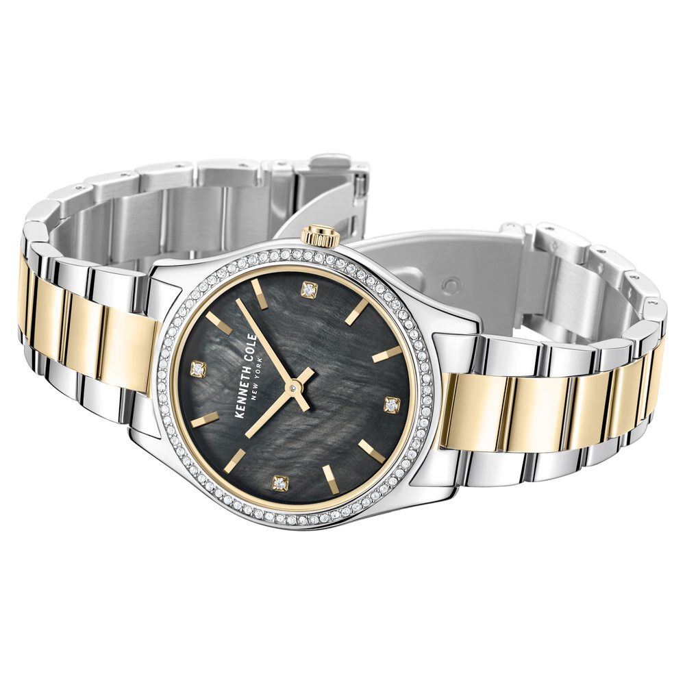 Kenneth Cole Quartz Analog Black Dial Stainless Steel Strap Watch For Women