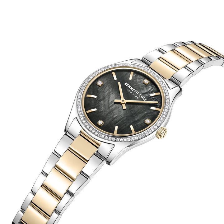 Kenneth Cole Quartz Analog Black Dial Stainless Steel Strap Watch For Women