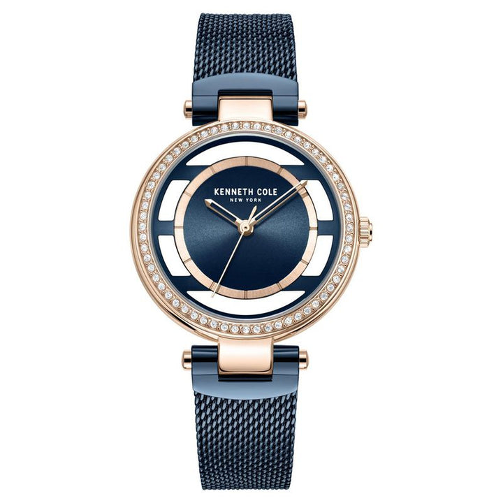 Kenneth Cole Quartz Analog Blue Dial Stainless Steel Strap Watch For Women