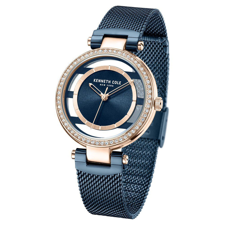 Kenneth Cole Quartz Analog Blue Dial Stainless Steel Strap Watch For Women
