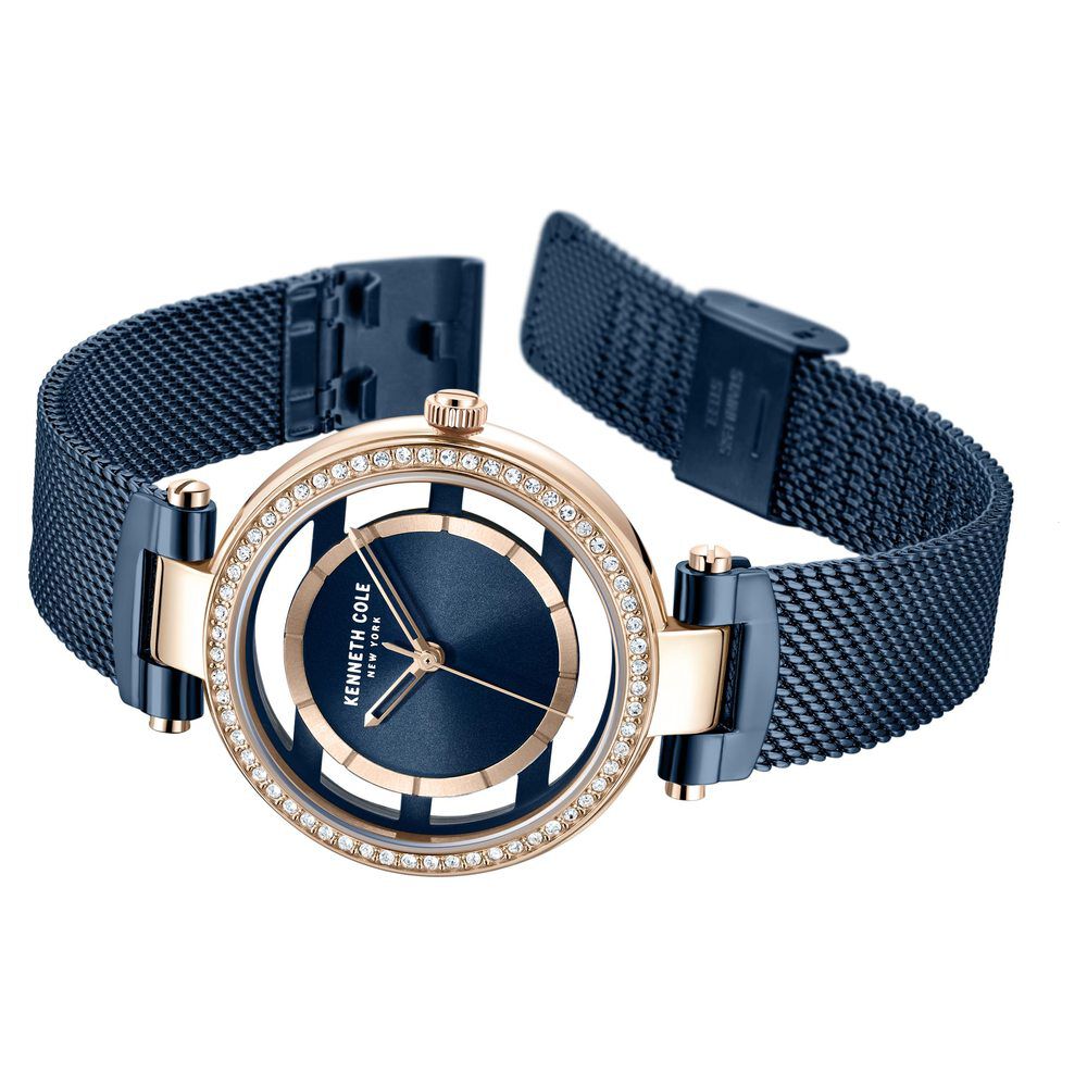 Kenneth Cole Quartz Analog Blue Dial Stainless Steel Strap Watch For Women