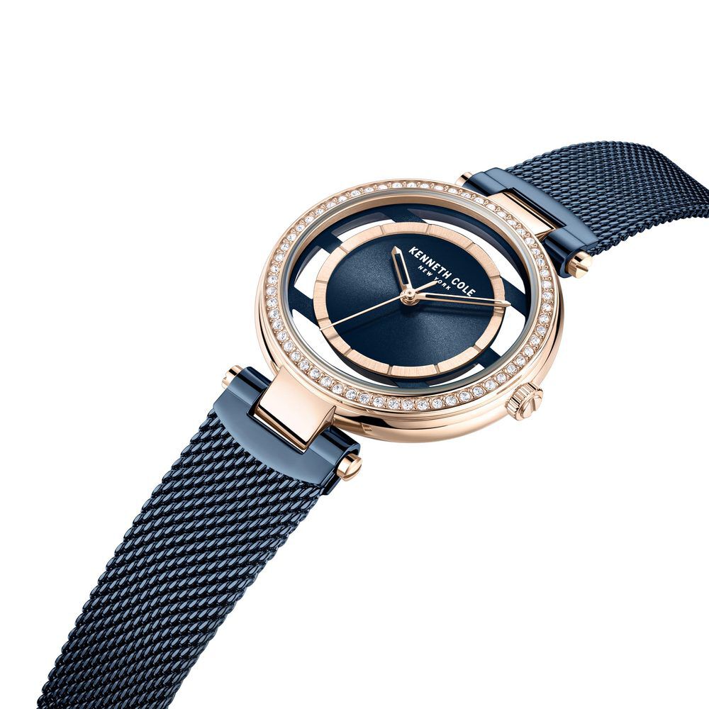 Kenneth Cole Quartz Analog Blue Dial Stainless Steel Strap Watch For Women