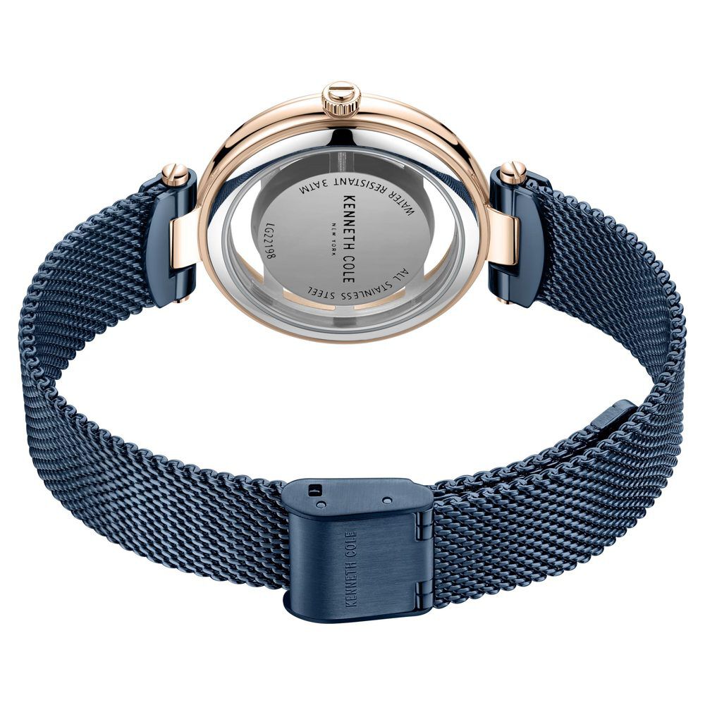 Kenneth Cole Quartz Analog Blue Dial Stainless Steel Strap Watch For Women