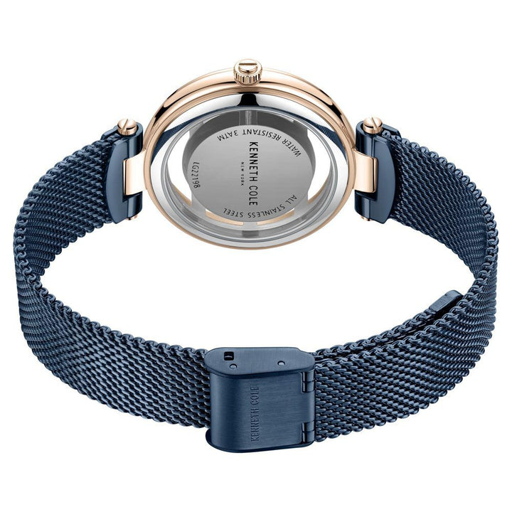 Kenneth Cole Quartz Analog Blue Dial Stainless Steel Strap Watch For Women