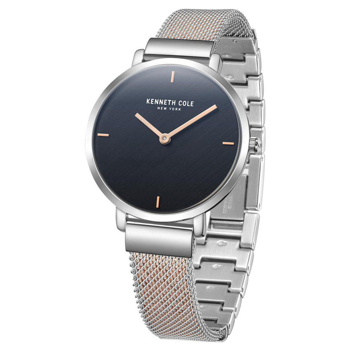 Kenneth Cole Quartz Analog Black Dial Stainless Steel Strap Watch For Women