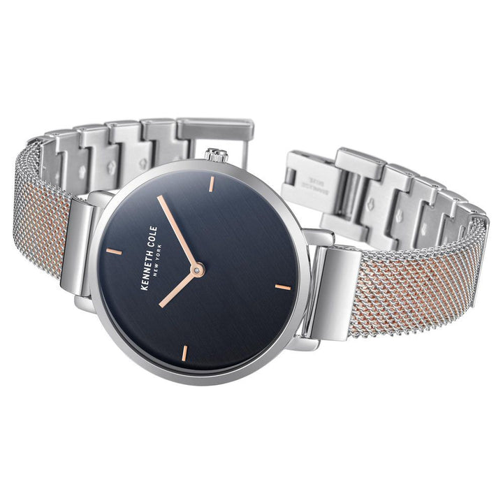 Kenneth Cole Quartz Analog Black Dial Stainless Steel Strap Watch For Women