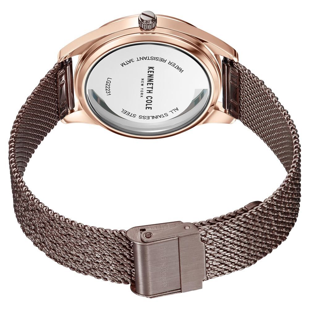Kenneth Cole Quartz Analog Rose Gold Dial Stainless Steel Strap Watch For Women