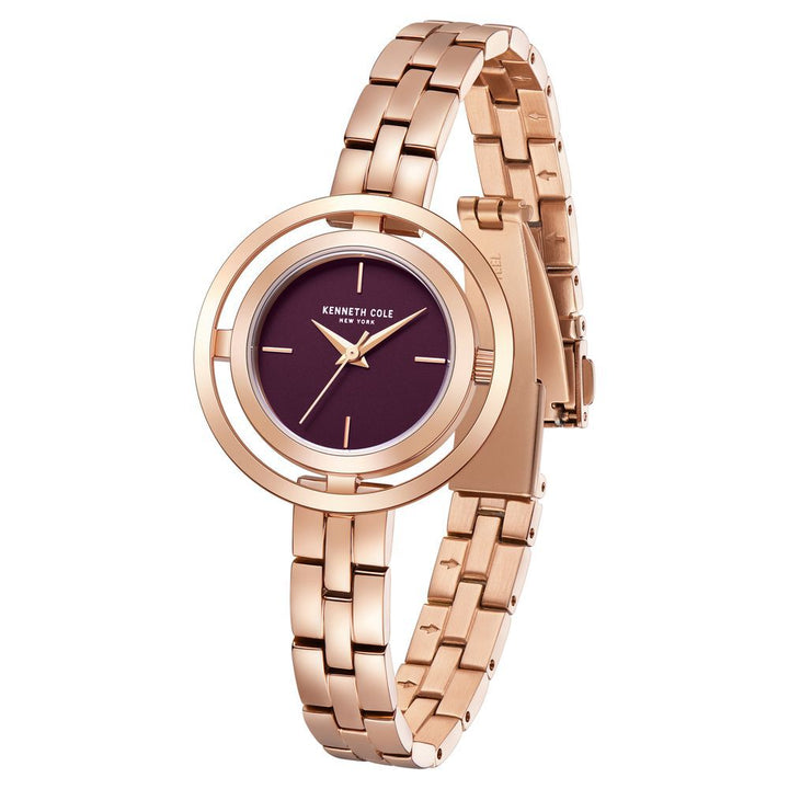 Kenneth Cole Quartz Analog Purple Dial Stainless Steel Strap Watch for Women KCWLG2237102LD