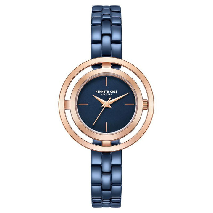 Kenneth Cole Quartz Analog Blue Dial Stainless Steel Strap Watch For Women