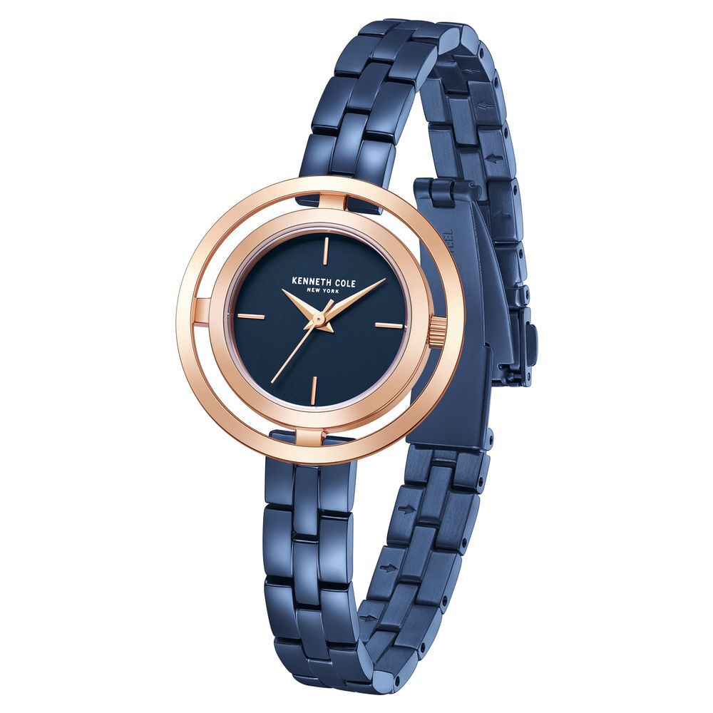 Kenneth Cole Quartz Analog Blue Dial Stainless Steel Strap Watch For Women