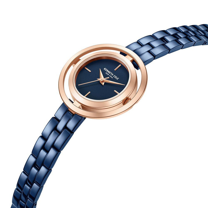 Kenneth Cole Quartz Analog Blue Dial Stainless Steel Strap Watch For Women