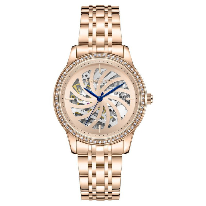 Kenneth Cole Automatic Analog Rose Gold Dial Metal Strap Watch For Women