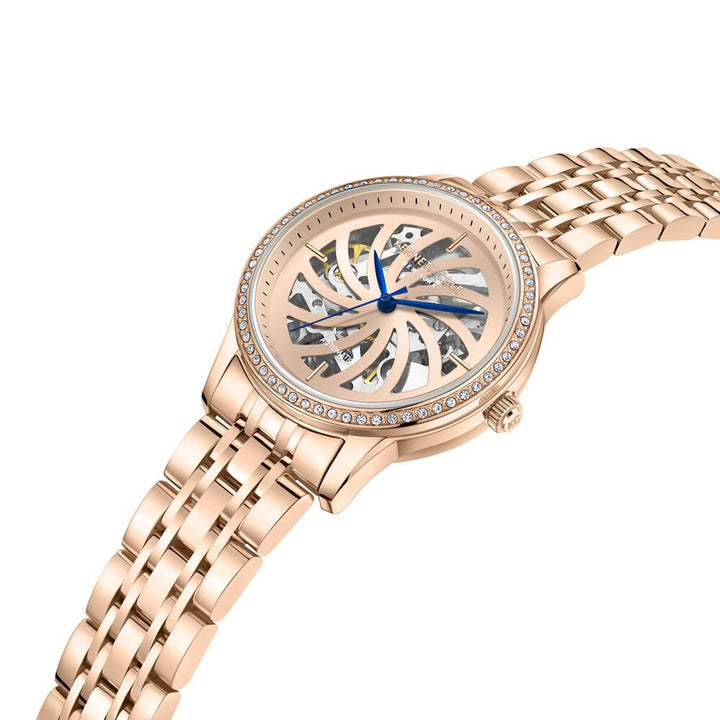 Kenneth Cole Automatic Analog Rose Gold Dial Metal Strap Watch For Women