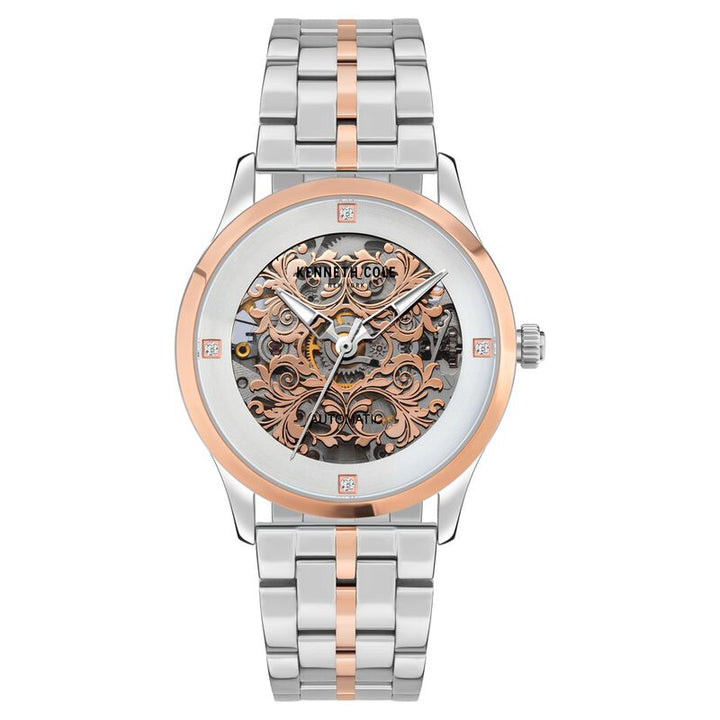 Kenneth Cole Automatic Silver Dial Stainless Steel Strap Watch For Women