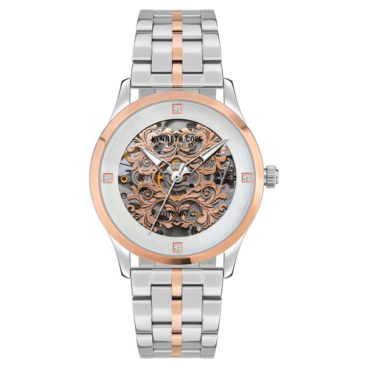 Kenneth Cole Automatic Silver Dial Stainless Steel Strap Watch for Women NEKCWLL2105402LD