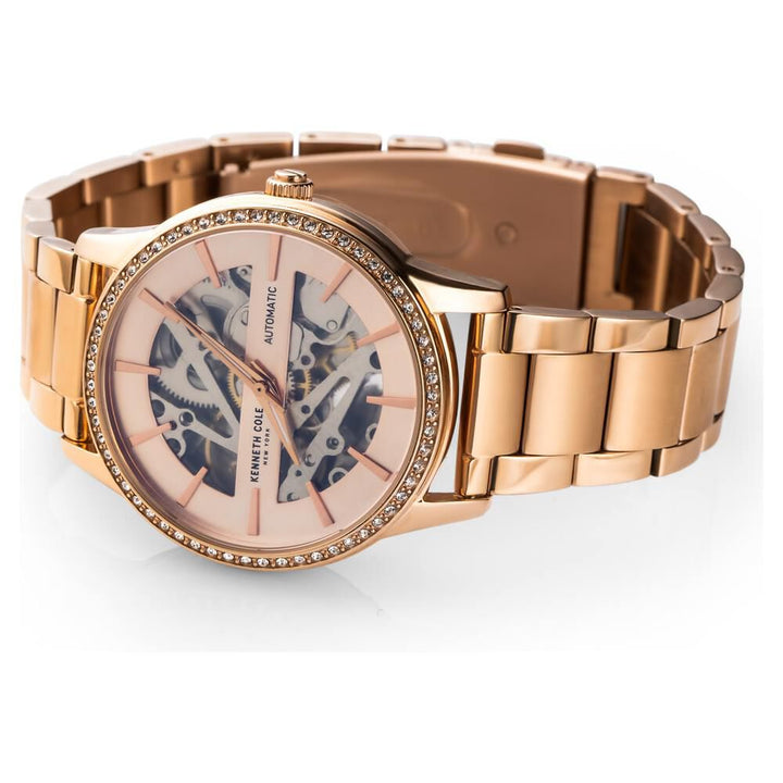 Kenneth Cole Automatic Black Dial Stainless Steel Strap Watch For Women