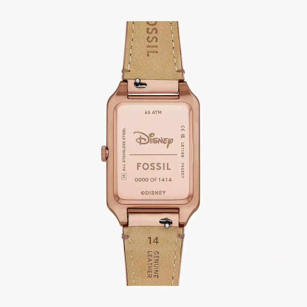 Fossil Disney Fossil Limited Edition Three-Hand Blush Leather Watch