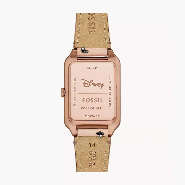Fossil Disney Fossil Limited Edition Three-Hand Blush Leather Watch