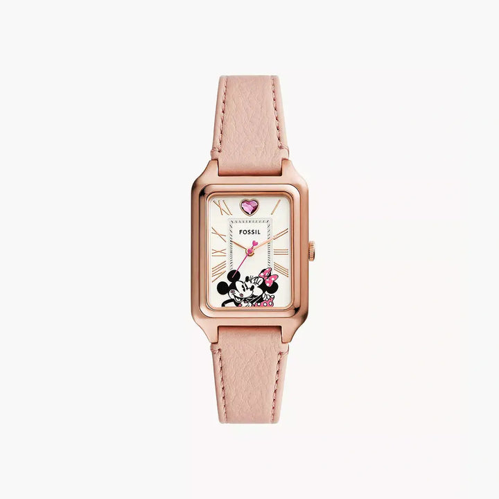 Fossil Disney Fossil Limited Edition Three-Hand Blush Leather Watch