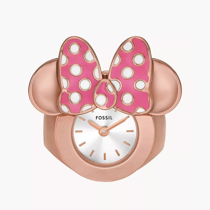 Fossil Disney Fossil Limited Edition Two-Hand Rose Gold-Tone Stainless Steel Watch Ring