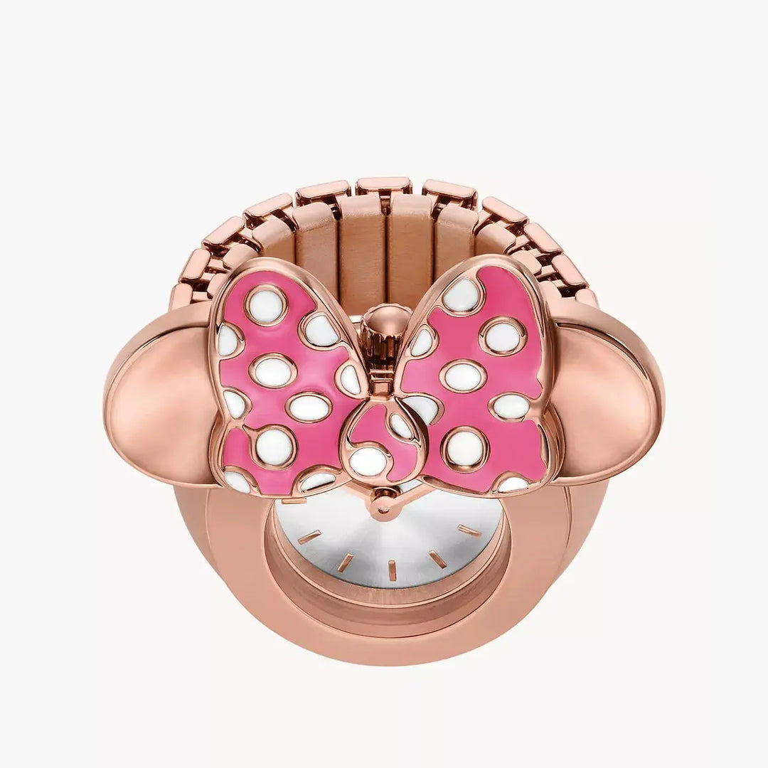 Fossil Disney Fossil Limited Edition Two-Hand Rose Gold-Tone Stainless Steel Watch Ring