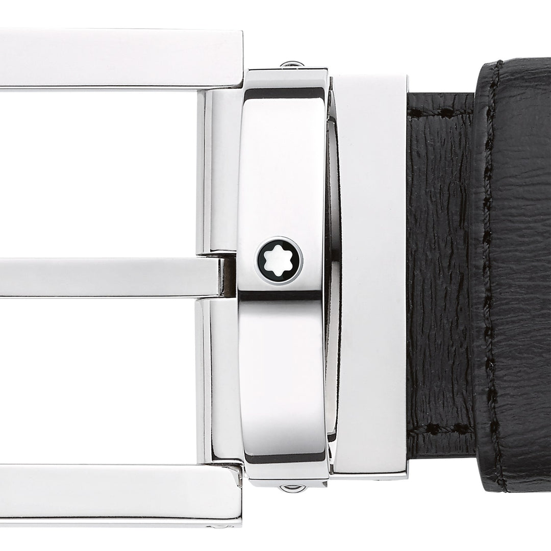 Montblanc Black 35 mm leather belt MB114435