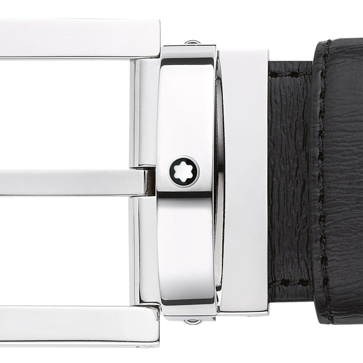 Montblanc Black 35 mm leather belt MB114435