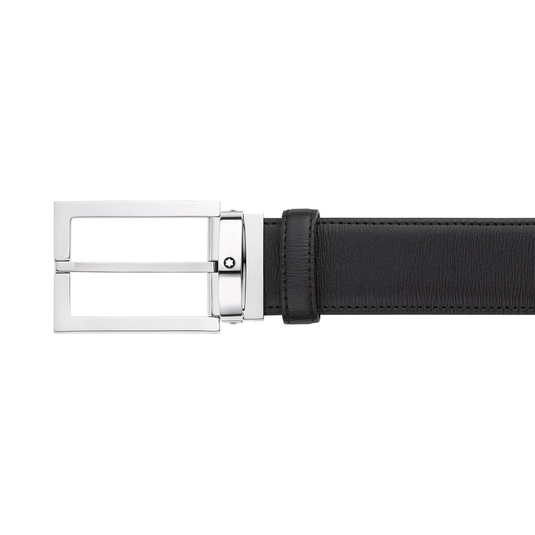 Montblanc Black 35 mm leather belt MB114435