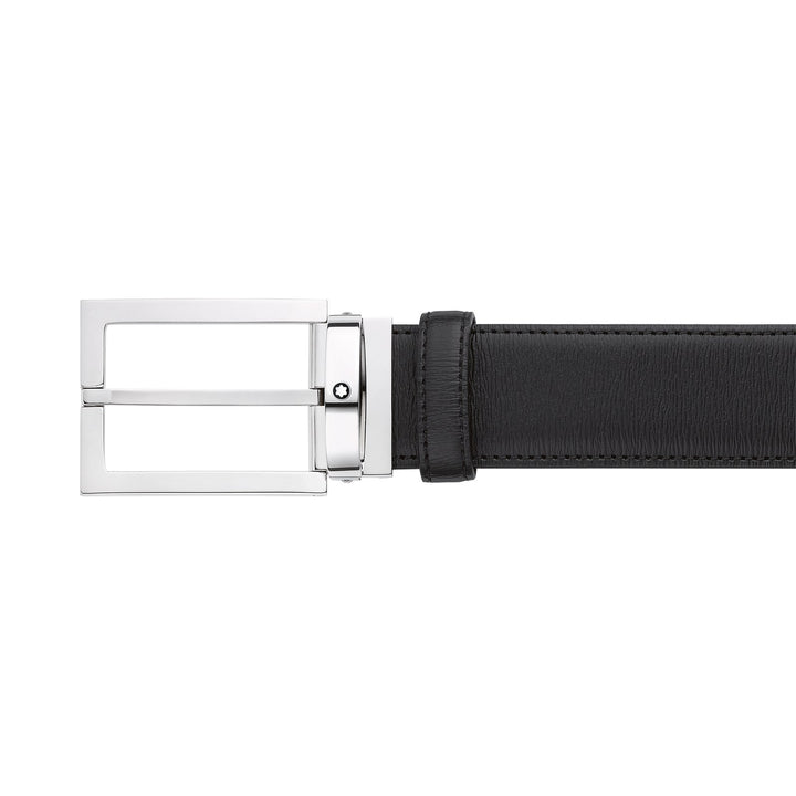 Montblanc Black 35 mm leather belt MB114435