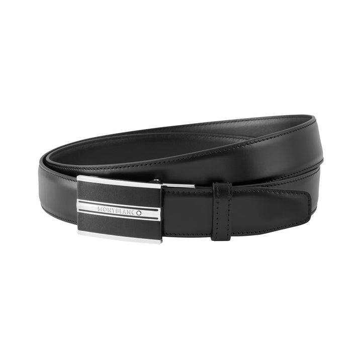Montblanc Black 30 mm leather belt MB118421