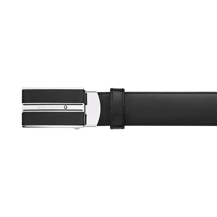 Montblanc Black 30 mm leather belt MB118421