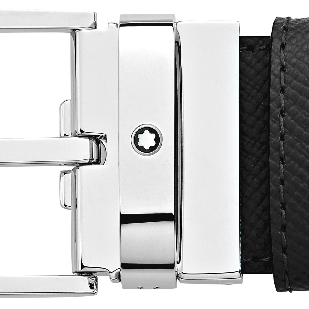 Montblanc Black/brown 35 mm reversible leather belt MB118436