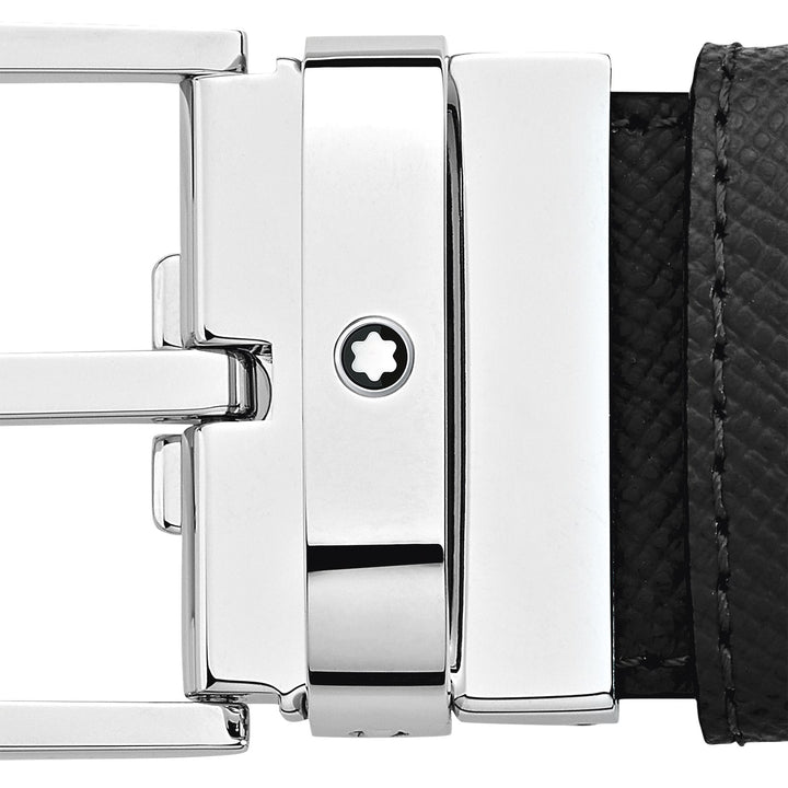 Montblanc Black/brown 35 mm reversible leather belt MB118436