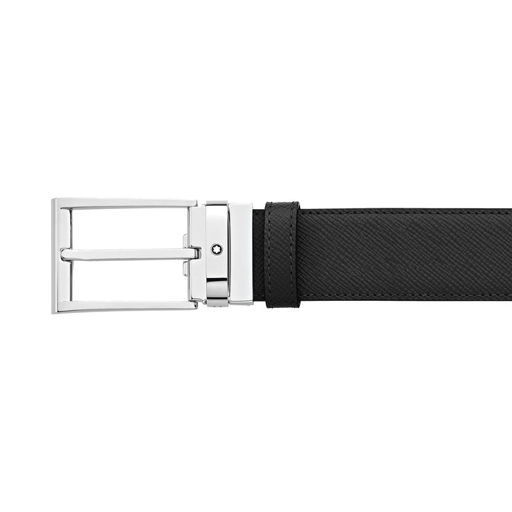 Montblanc Black/brown 35 mm reversible leather belt MB118436