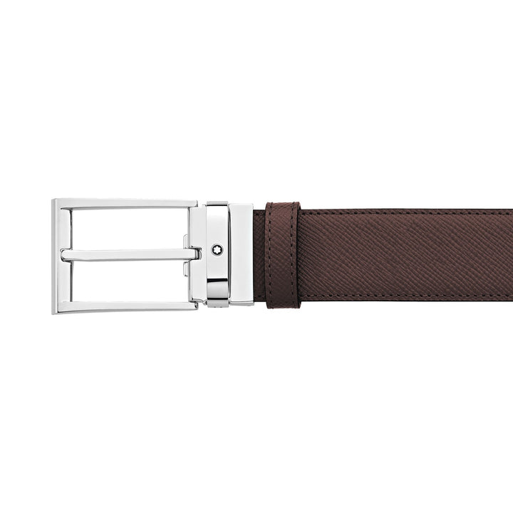 Montblanc Black/brown 35 mm reversible leather belt MB118436