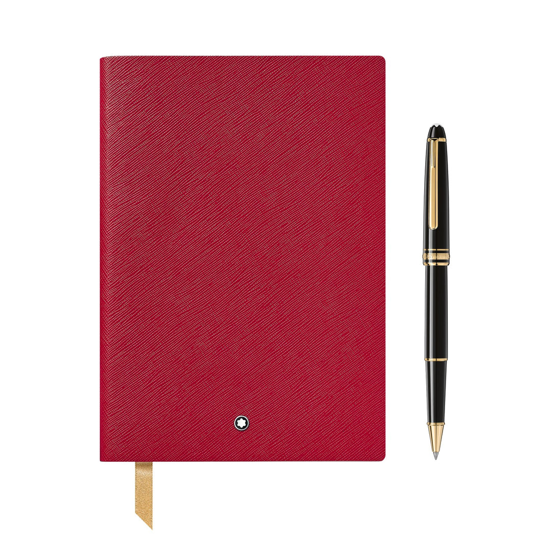 Montblanc Gift Set with Meisterstück Classique Gold-Coated Rollerball and Notebook 