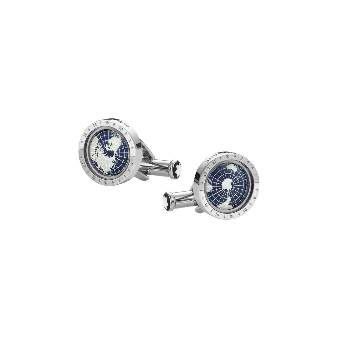Montblanc 1858 Geosphere Cufflinks Blue MB126165