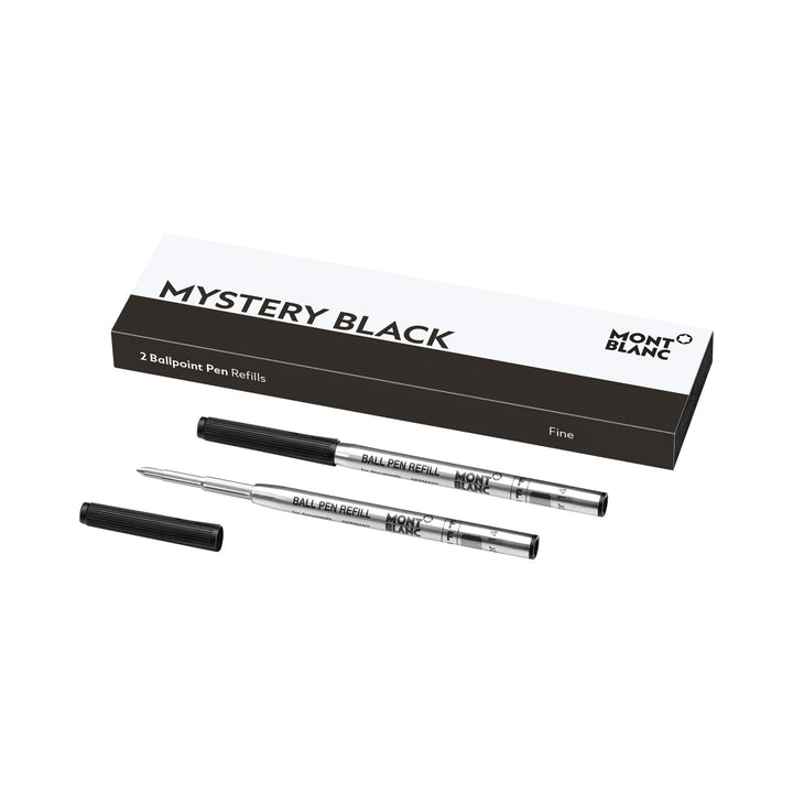 Montblanc 2 Ballpoint Refills, Mystery Black - Fine MB128210
