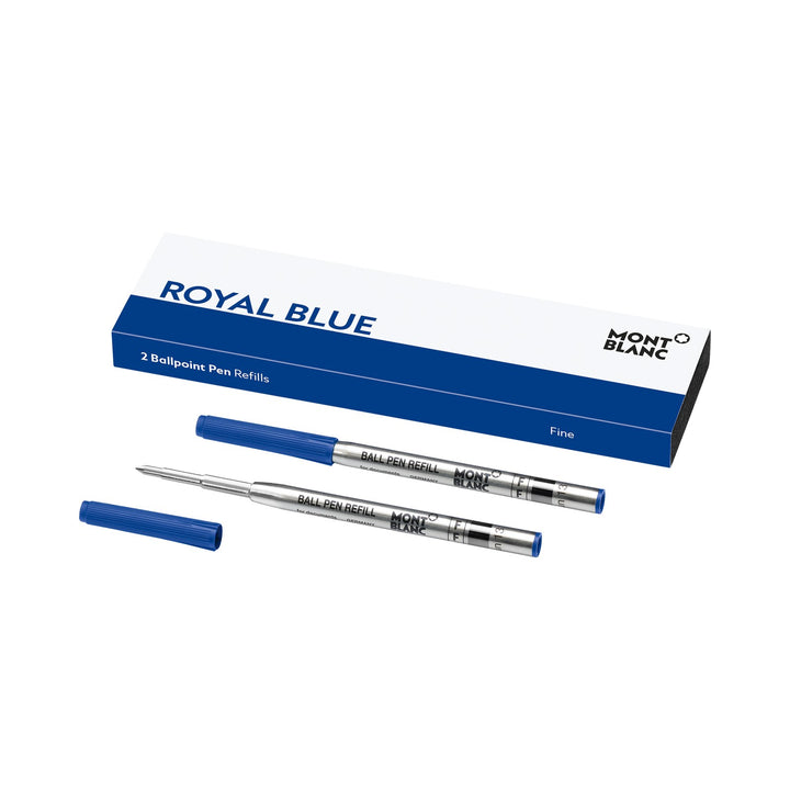 Montblanc 2 Ballpoint Refills, Royal Blue - Fine MB128213