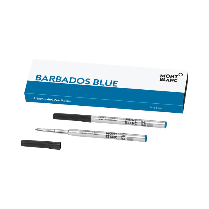 Montblanc 2 Ballpoint Refills, Barbados Blue - Medium MB128219