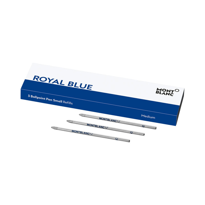 Montblanc 3 Ballpoint Small Refills, Royal Blue - Medium MB128223